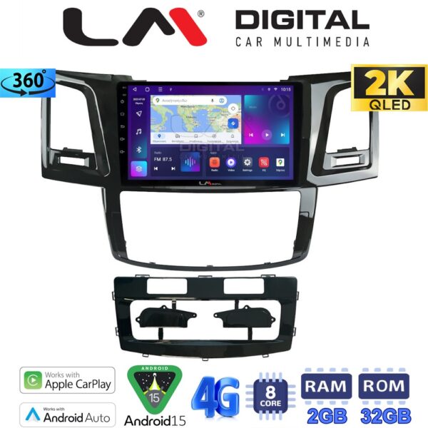LM Digital - LM ZB8820 GPS Οθόνη OEM Multimedia Αυτοκινήτου για TOYOTA HILUX 2005>2016 (CarPlay/AndroidAuto/BT/GPS/WIFI/GPRS) - Image 1