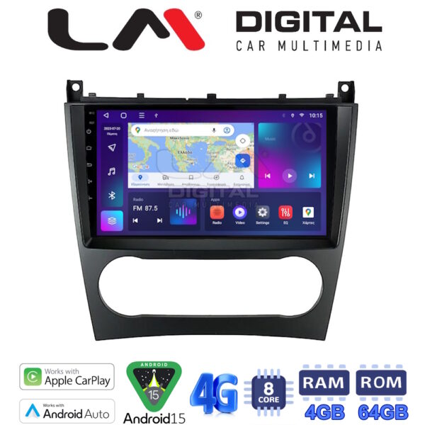 LM Digital - LM ZC8093 GPS Οθόνη OEM Multimedia Αυτοκινήτου για MERCEDES C class (W203) – CLC  2004>2008 (CarPlay/AndroidAuto/BT/GPS/WIFI/GPRS) - Image 1