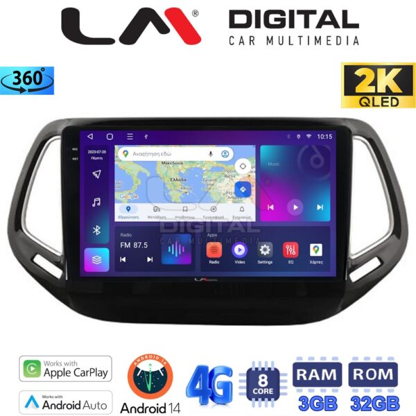 LM Digital - LM ZD8253 GPS Οθόνη OEM Multimedia Αυτοκινήτου για JEEP COMPASS 2017> (CarPlay/AndroidAuto/BT/GPS/WIFI/GPRS) - Image 1