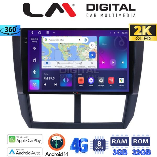 LM Digital - LM ZD8272 GPS Οθόνη OEM Multimedia Αυτοκινήτου για SUBARU IMPREZA-FORESTER 2009>2012 (CarPlay/AndroidAuto/BT/GPS/WIFI/GPRS) - Image 1