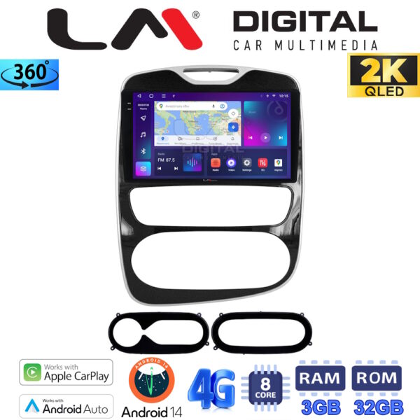 LM Digital - LM ZD8321 GPS Οθόνη OEM Multimedia Αυτοκινήτου για Renault Clio 2016-2018 (CarPlay/AndroidAuto/BT/GPS/WIFI/GPRS) - Image 1