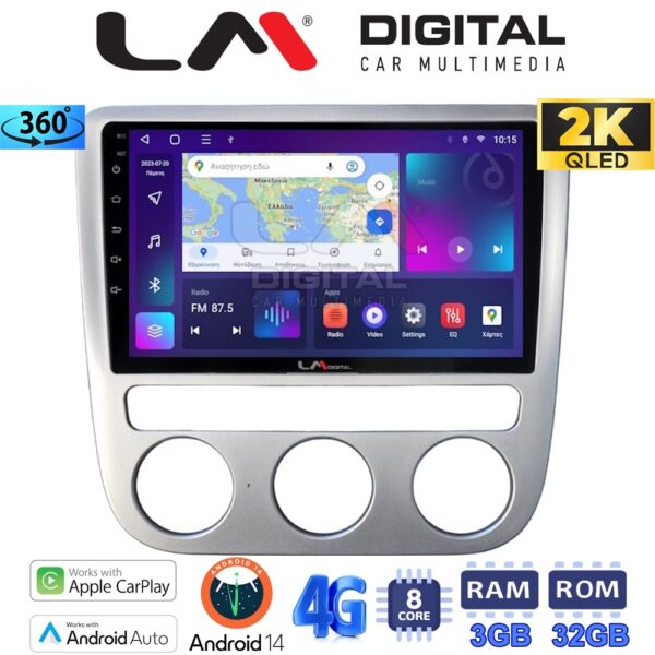 LM Digital - LM ZD8488 GPS Οθόνη OEM Multimedia Αυτοκινήτου για VW Scirocco & Eos 2008 > 2013 (CarPlay/AndroidAuto/BT/GPS/WIFI/GPRS) - Image 1