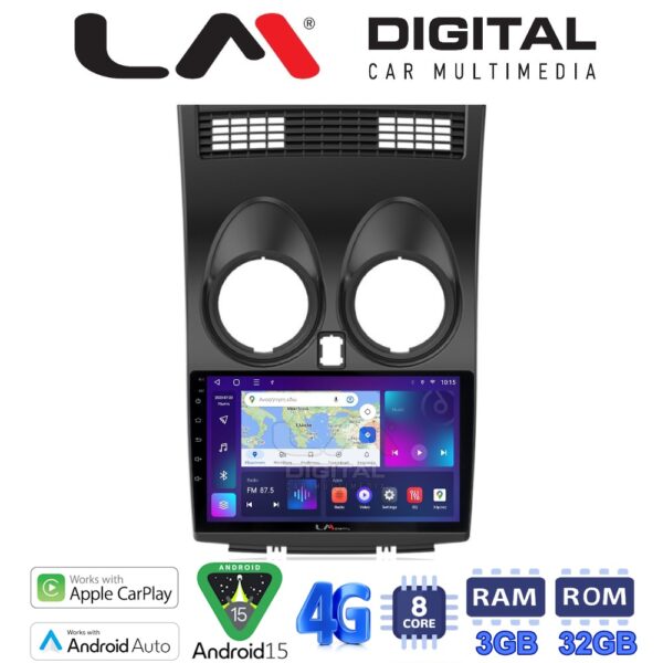LM Digital - LM ZE8001 GPS Οθόνη OEM Multimedia Αυτοκινήτου για NISSAN QASHQAI 2007 > 2013 (CarPlay/AndroidAuto/BT/GPS/WIFI/GPRS) - Image 1