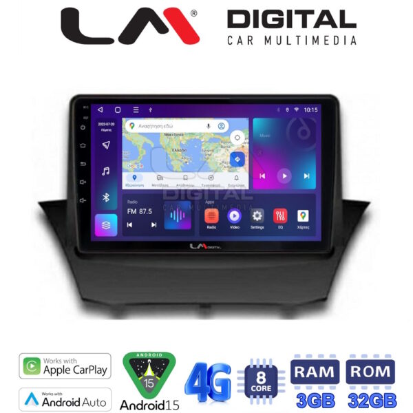 LM Digital - LM ZE8152 GPS Οθόνη OEM Multimedia Αυτοκινήτου για FORD FIESTA 2008>2017 (CarPlay/AndroidAuto/BT/GPS/WIFI/GPRS) - Image 1
