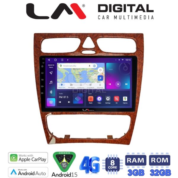 LM Digital - LM ZE8171W GPS Οθόνη OEM Multimedia Αυτοκινήτου για Mercedes C Class 1999 > 2004 (Προ Facelift) (CarPlay/AndroidAuto/BT/GPS/WIFI/GPRS) - Image 1