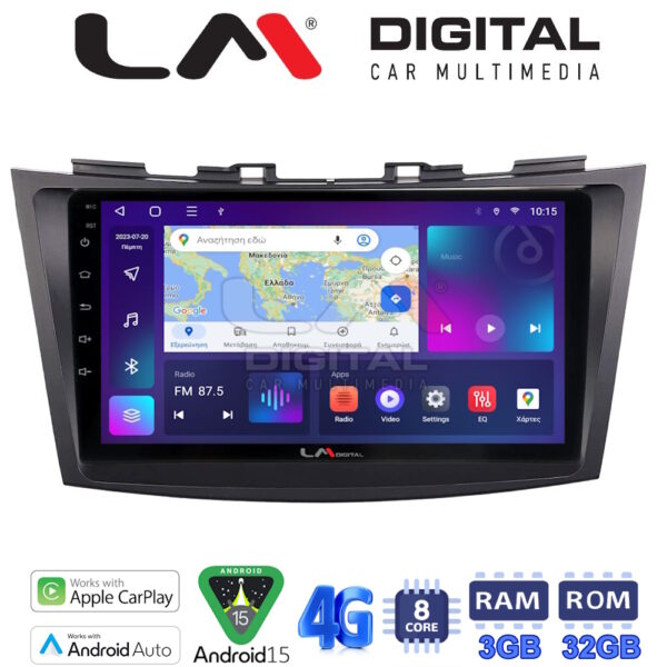 LM Digital - LM ZE8179 GPS Οθόνη OEM Multimedia Αυτοκινήτου για SUZUKI SWIFT 2011>2016 (CarPlay/AndroidAuto/BT/GPS/WIFI/GPRS) - Image 1