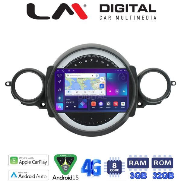 LM Digital - LM ZE8834 GPS Οθόνη OEM Multimedia Αυτοκινήτου για Mini Cooper '07>'14 Clubman 2007 > 2014 (CarPlay/AndroidAuto/BT/GPS/WIFI/GPRS) - Image 1