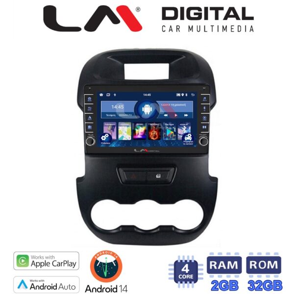 LM Digital - LM ZG4245 GPS Οθόνη OEM Multimedia Αυτοκινήτου για FORD RANGER 2011> 2015 (CarPlay/AndroidAuto/BT/GPS/WIFI/GPRS) - Image 1