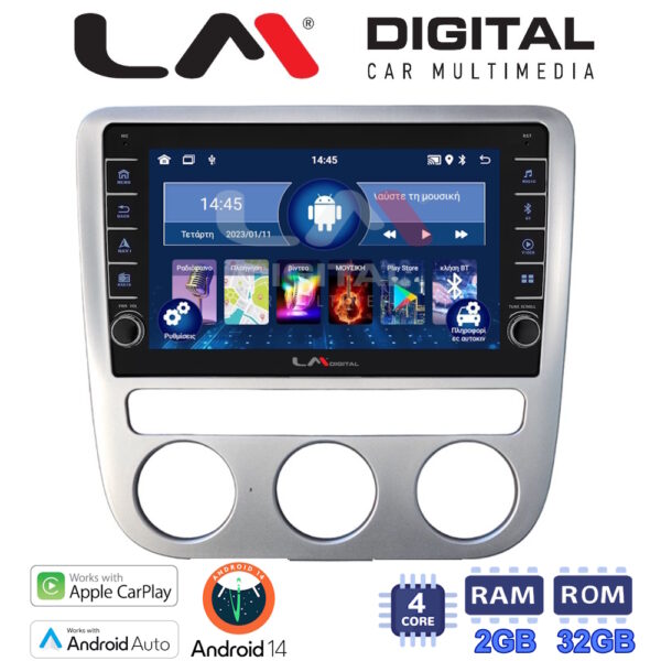 LM Digital - LM ZG4488 GPS Οθόνη OEM Multimedia Αυτοκινήτου για VW Scirocco & Eos 2008 > 2013 (CarPlay/AndroidAuto/BT/GPS/WIFI/GPRS) - Image 1