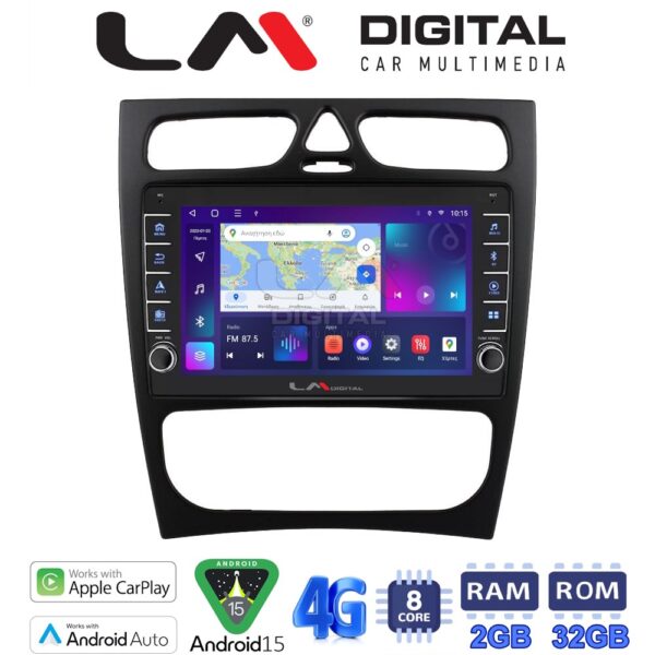 LM Digital - LM ZG8171 GPS Οθόνη OEM Multimedia Αυτοκινήτου για MERCEDES C (W203) - CLK (W208) (CarPlay/AndroidAuto/BT/GPS/WIFI/GPRS) - Image 1