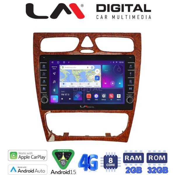 LM Digital - LM ZG8171W GPS Οθόνη OEM Multimedia Αυτοκινήτου για Mercedes C Class 1999 > 2004 (Προ Facelift) (CarPlay/AndroidAuto/BT/GPS/WIFI/GPRS) - Image 1