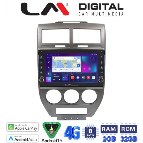 LM Digital - LM ZG8251 GPS Οθόνη OEM Multimedia Αυτοκινήτου για JEEP COMPASS 2007>2011 (CarPlay/AndroidAuto/BT/GPS/WIFI/GPRS) - Image 1