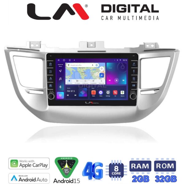 LM Digital - LM ZG8361 GPS Οθόνη OEM Multimedia Αυτοκινήτου για Hyundai Tucson 2015 < 2019 (CarPlay/AndroidAuto/BT/GPS/WIFI/GPRS) - Image 1