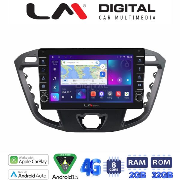 LM Digital - LM ZG8366 GPS Οθόνη OEM Multimedia Αυτοκινήτου για TRANSIT CUSTOM - TOURNEO CUSTOM 2013> (CarPlay/AndroidAuto/BT/GPS/WIFI/GPRS) - Image 1