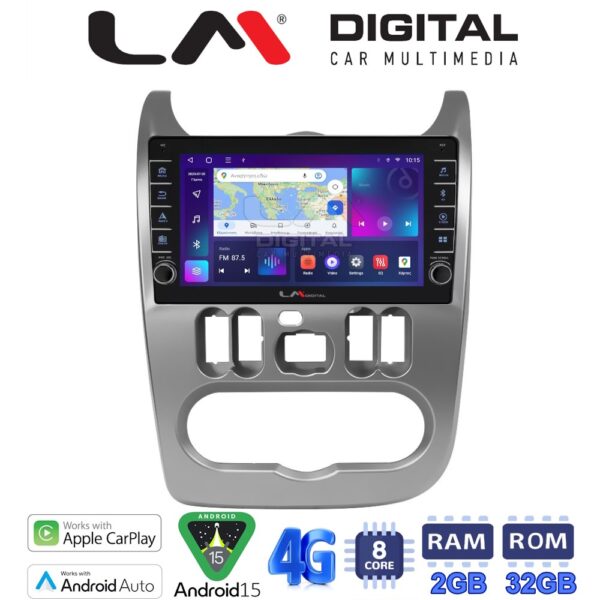 LM Digital - LM ZG8432 GPS Οθόνη OEM Multimedia Αυτοκινήτου για DACIA DUSTER 2006>2012  (CarPlay/AndroidAuto/BT/GPS/WIFI/GPRS) - Image 1