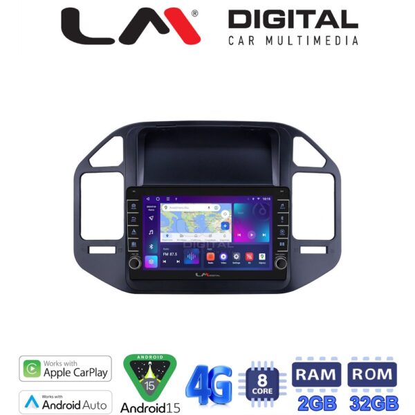 LM Digital - LM ZG8990 GPS Οθόνη OEM Multimedia Αυτοκινήτου για Mitsubishi Pajero 1999 > 2006 (CarPlay/AndroidAuto/BT/GPS/WIFI/GPRS) - Image 1