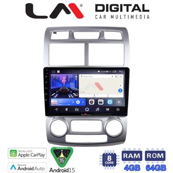 LM Digital - LM ZK8023SC GPS Οθόνη OEM Multimedia Αυτοκινήτου για Kia Sportage 2004 > 2010 (CarPlay/AndroidAuto/BT/GPS/WIFI) - Image 1