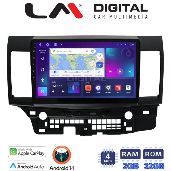 LM Digital - LM ZN4037 GPS Οθόνη OEM Multimedia Αυτοκινήτου για MITSUBISHI LANCER 2008> (CarPlay/AndroidAuto/BT/GPS/WIFI/GPRS) - Image 1