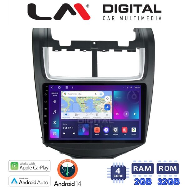 LM Digital - LM ZN4108 GPS Οθόνη OEM Multimedia Αυτοκινήτου για Chevrolet Aveo 2014>2017 (CarPlay/AndroidAuto/BT/GPS/WIFI/GPRS) - Image 1