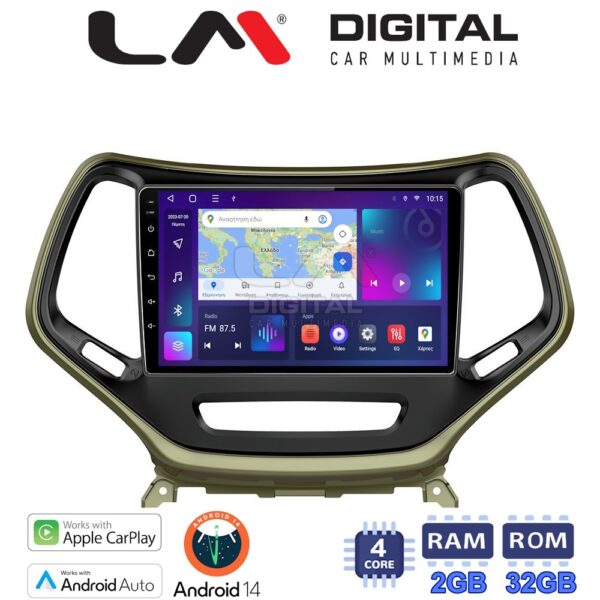LM Digital - LM ZN4119 GPS Οθόνη OEM Multimedia Αυτοκινήτου για JEEP CHEROKEE 2014> (CarPlay/AndroidAuto/BT/GPS/WIFI/GPRS) - Image 1