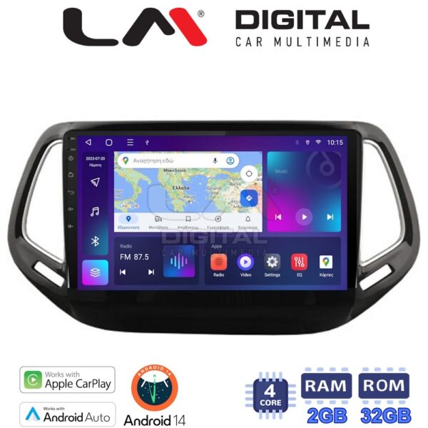 LM Digital - LM ZN4253 GPS Οθόνη OEM Multimedia Αυτοκινήτου για JEEP COMPASS 2017> (CarPlay/AndroidAuto/BT/GPS/WIFI/GPRS) - Image 1
