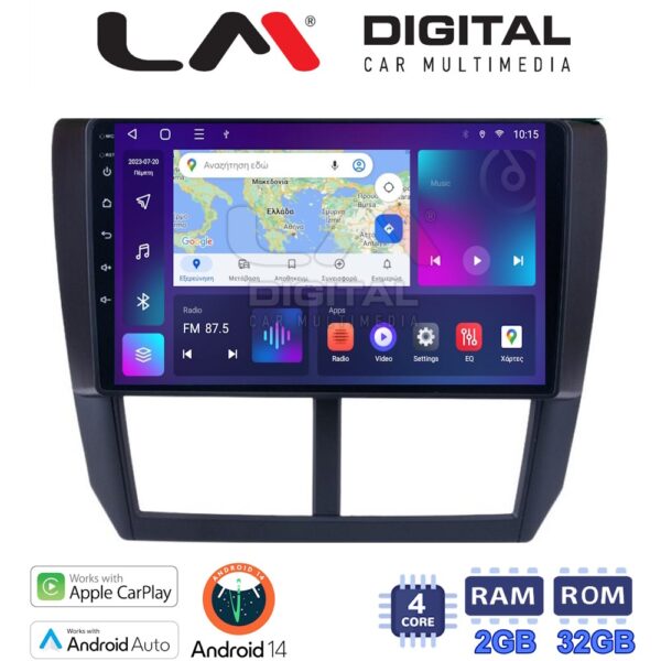LM Digital - LM ZN4272 GPS Οθόνη OEM Multimedia Αυτοκινήτου για SUBARU IMPREZA-FORESTER 2009>2012 (CarPlay/AndroidAuto/BT/GPS/WIFI/GPRS) - Image 1
