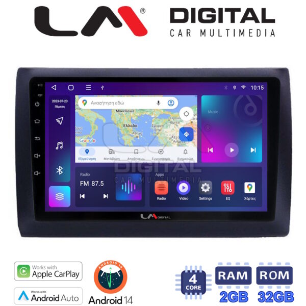 LM Digital - LM ZN4466 GPS Οθόνη OEM Multimedia Αυτοκινήτου για Fiat Stilo 2001 > 2007 (CarPlay/AndroidAuto/BT/GPS/WIFI/GPRS) - Image 1
