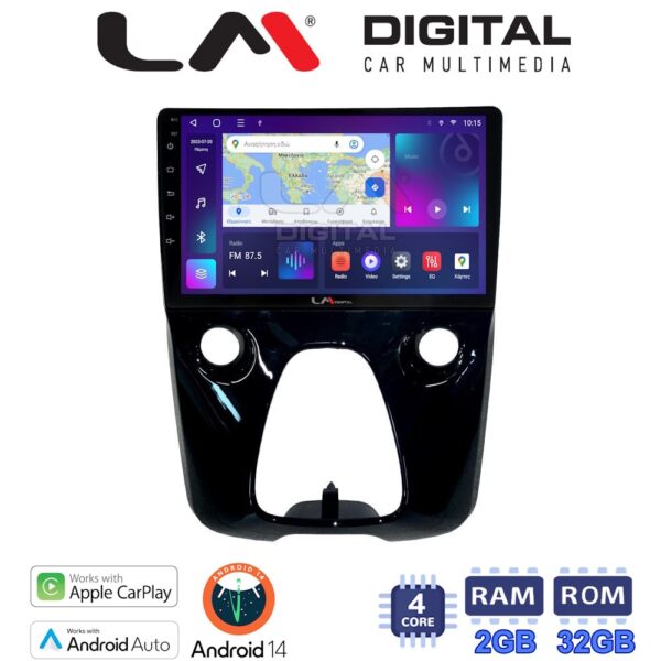LM Digital - LM ZN4564 GPS Οθόνη OEM Multimedia Αυτοκινήτου για Aygo & C1 & 107 14> (CarPlay/AndroidAuto/BT/GPS/WIFI/GPRS) - Image 1