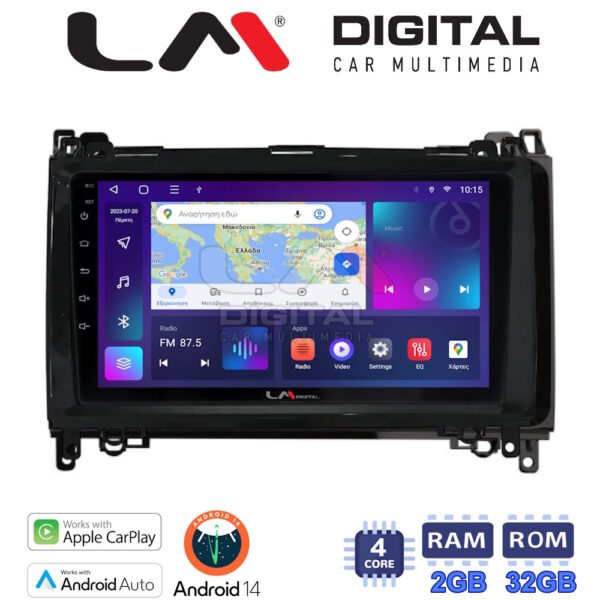 LM Digital - LM ZN4668 GPS Οθόνη OEM Multimedia Αυτοκινήτου για MERCEDES A(W169),B(W245) - SPRINTER - VITO   (CarPlay/AndroidAuto/BT/GPS/WIFI/GPRS) - Image 1
