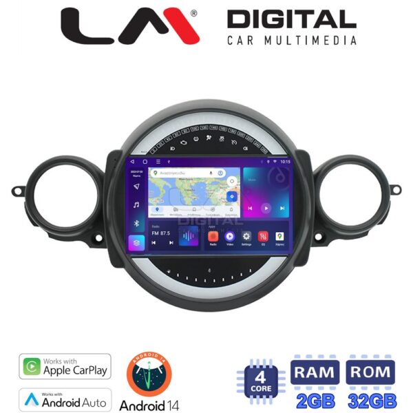 LM Digital - LM ZN4834 GPS Οθόνη OEM Multimedia Αυτοκινήτου για Mini Cooper '07>'14 Clubman 2007 > 2014 (CarPlay/AndroidAuto/BT/GPS/WIFI/GPRS) - Image 1