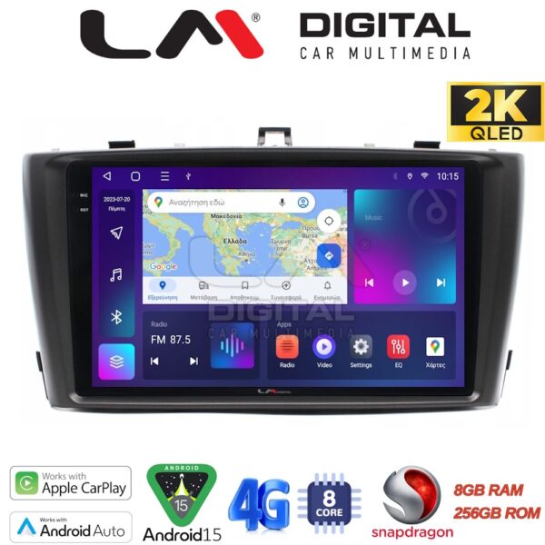 LM Digital - LM ZQ8027 GPS Οθόνη OEM Multimedia Αυτοκινήτου για TOYOTA AVENSIS T27 2009 > 2016 (CarPlay/AndroidAuto/BT/GPS/WIFI/GPRS) - Image 1