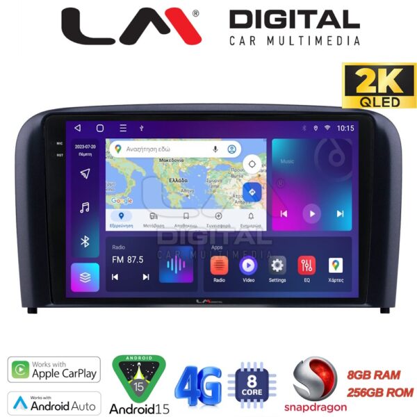 LM Digital - LM ZQ8393 GPS Οθόνη OEM Multimedia Αυτοκινήτου για Volvo S80 2004 > 2006 (CarPlay/AndroidAuto/BT/GPS/WIFI/GPRS) - Image 1