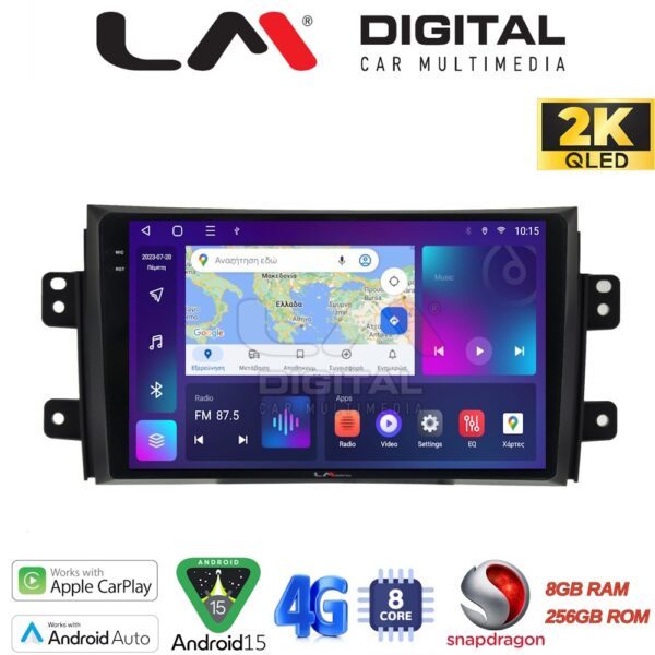 LM Digital - LM ZQ8446 GPS Οθόνη OEM Multimedia Αυτοκινήτου για FIAT SEDICI & SUZUKI SX4 2005-2013 (CarPlay/AndroidAuto/BT/GPS/WIFI/GPRS) - Image 1
