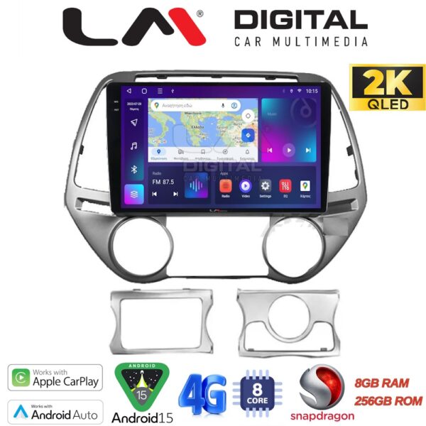 LM Digital - LM ZQ8839 GPS Οθόνη OEM Multimedia Αυτοκινήτου για HYUNDAI i20 2008>2013 (CarPlay/AndroidAuto/BT/GPS/WIFI/GPRS) - Image 1