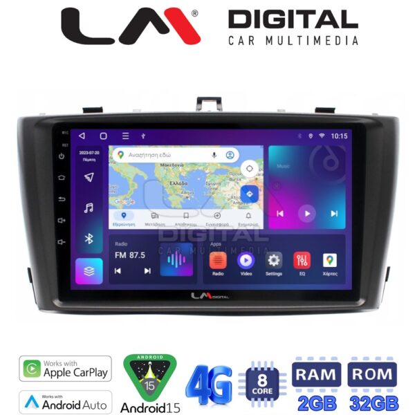 LM Digital - LM ZR8027 GPS Οθόνη OEM Multimedia Αυτοκινήτου για TOYOTA AVENSIS T27 2009 > 2016  (CarPlay/AndroidAuto/BT/GPS/WIFI/GPRS) - Image 1