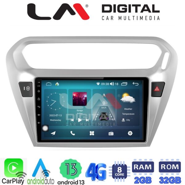 LM Digital - LM ZR8294 GPS Οθόνη OEM Multimedia Αυτοκινήτου για Citroen Elyse '13> Peugeot 301 '13> (CarPlay/AndroidAuto/BT/GPS/WIFI/GPRS) - Image 2