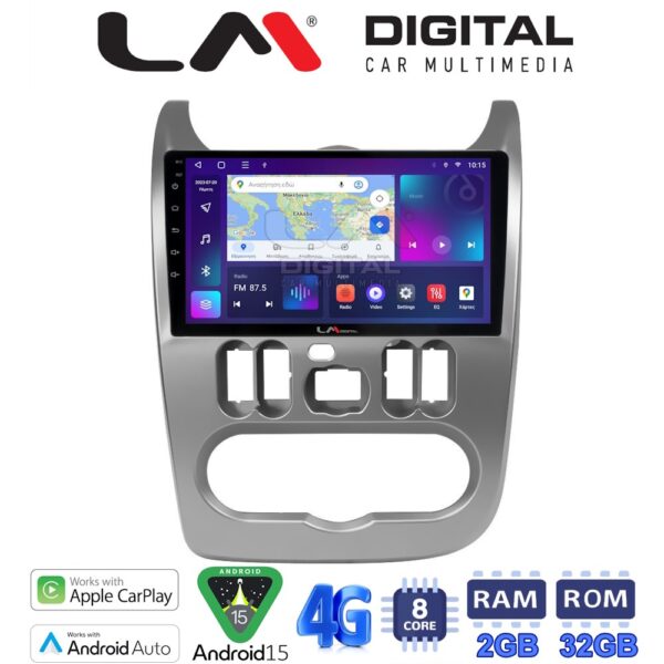 LM Digital - LM ZR8432 GPS Οθόνη OEM Multimedia Αυτοκινήτου για DACIA DUSTER 2006>2012 (CarPlay/AndroidAuto/BT/GPS/WIFI/GPRS) - Image 1