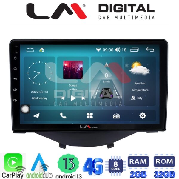 LM Digital - LM ZR8564 GPS Οθόνη OEM Multimedia Αυτοκινήτου για Aygo & C1 & 107 14> (CarPlay/AndroidAuto/BT/GPS/WIFI/GPRS) - Image 2