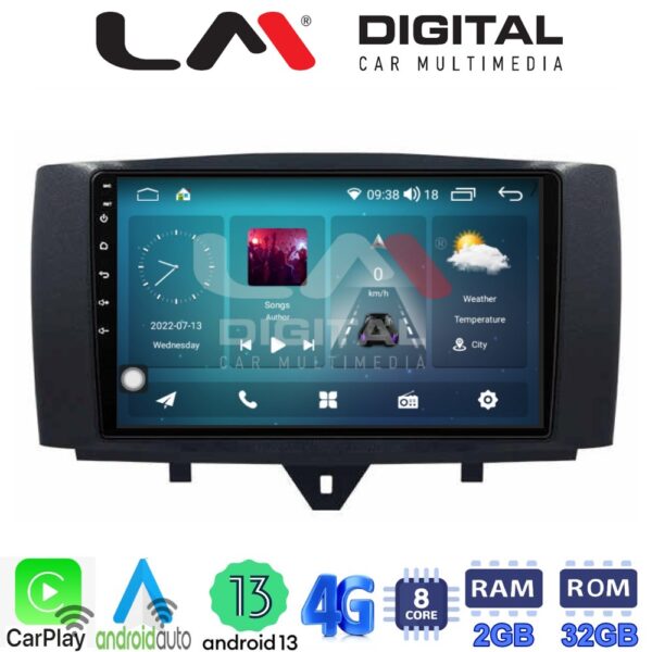 LM Digital - LM ZR8587 GPS Οθόνη OEM Multimedia Αυτοκινήτου για SMART ForTwo 2011> 2015 (CarPlay/AndroidAuto/BT/GPS/WIFI/GPRS) - Image 2