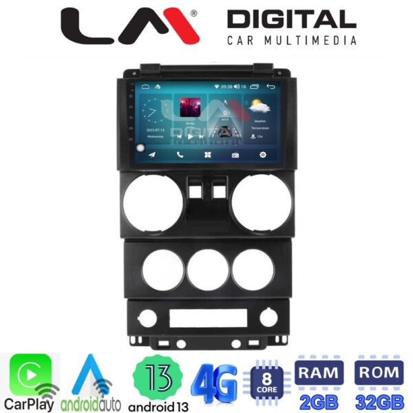 LM Digital - LM ZR8748B GPS Οθόνη OEM Multimedia Αυτοκινήτου για JEEP WRANGLER 2007 > 2011 (CarPlay/AndroidAuto/BT/GPS/WIFI/GPRS) - Image 2