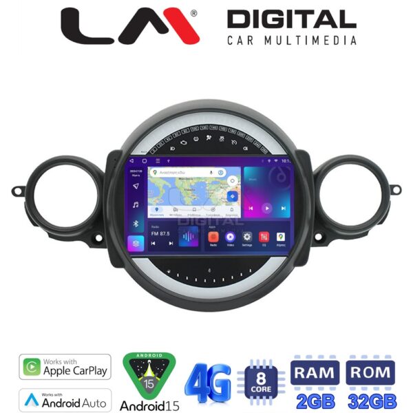 LM Digital - LM ZR8834 GPS Οθόνη OEM Multimedia Αυτοκινήτου για Mini Cooper '07>'14 Clubman 2007 > 2014 (CarPlay/AndroidAuto/BT/GPS/WIFI/GPRS) - Image 1