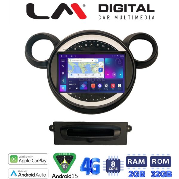 LM Digital - LM ZR8835 GPS Οθόνη OEM Multimedia Αυτοκινήτου για MINI Clubman '07>'14 & Countryman '10>'16 & Paceman '12>'16 & Cooper '07>'14 (CarPlay/AndroidAuto/BT/GPS/WIFI/GPRS) - Image 1