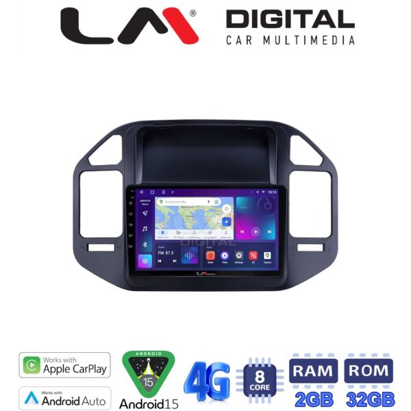 LM Digital - LM ZR8990 GPS Οθόνη OEM Multimedia Αυτοκινήτου για Mitsubishi Pajero 1999 > 2006 (CarPlay/AndroidAuto/BT/GPS/WIFI/GPRS) - Image 1