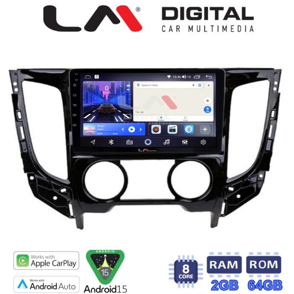 LM Digital - LM ZW8230A GPS Οθόνη OEM Multimedia Αυτοκινήτου για Mitsubishi L200 2014 > Μόνο για αυτοκίνητα με Air Condition (CarPlay/AndroidAuto/BT/GPS/WIFI) - Image 1