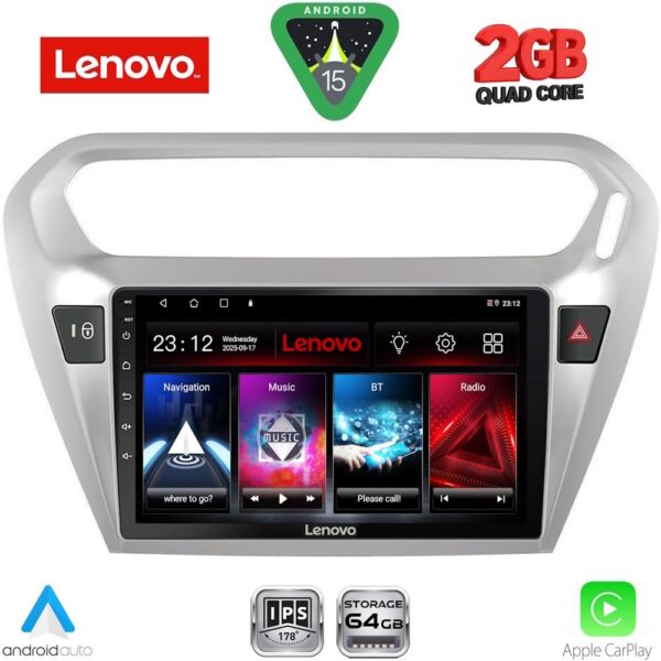 LENOVO LVD 2511SL_CPA (9inc) MULTIMEDIA TABLET for CITROEN ELYSEE – PEUGEOT 301 mod. 2013-2026 (SILVER) - Image 1
