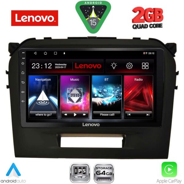 LENOVO LVD 2697BL_CPA (9inc) MULTIMEDIA TABLET for SUZUKI VITARA mod. 2016-2025 (BLACK) - Image 1