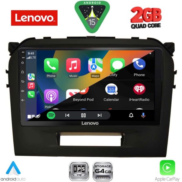 LENOVO LVD 2697BL_CPA (9inc) MULTIMEDIA TABLET for SUZUKI VITARA mod. 2016-2025 (BLACK) - Image 2