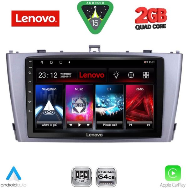 LENOVO LVD 2705SL_CPA (9inc) MULTIMEDIA TABLET for TOYOTA AVENSIS (T27) mod. 2009-2015 (SILVER) - Image 1