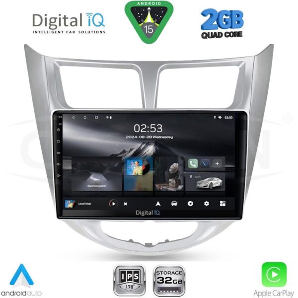 DIGITAL IQ RSD 1250_CPA (9inc) MULTIMEDIA TABLET for HYUNDAI ACCENT - VERNA mod. 2011-2017 - Image 1