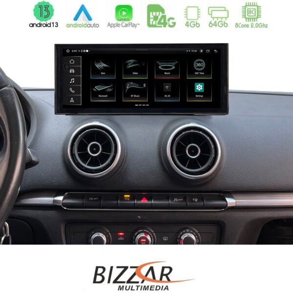 Bizzar Lite Edition AUDI A3 (8V) 2013-2019 Android13 8Core (4+64GB) Navigation Multimedia 10.25" - Image 1